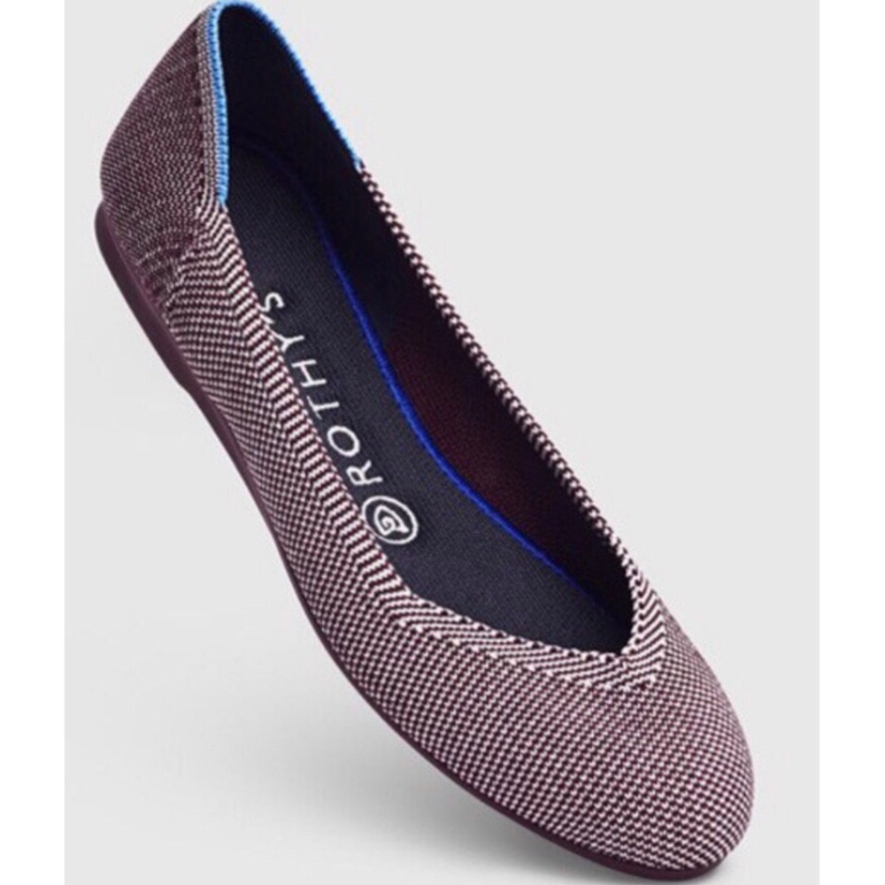 Rothys Flat in Plum Birdseye